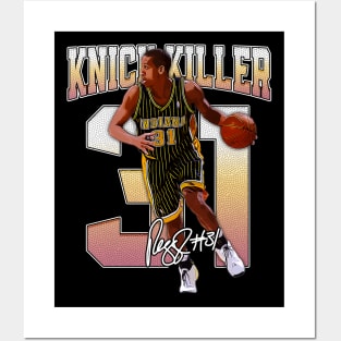 Reggie Miller Choke Sign Basketball Legend Signature Vintage Retro 80s 90s Bootleg Rap Style Posters and Art